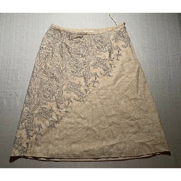 Talbots 100% WOOL Yellow Women’s 8P Petite Skirt Knee Length Black Kravet Design - Picture 1 of 7